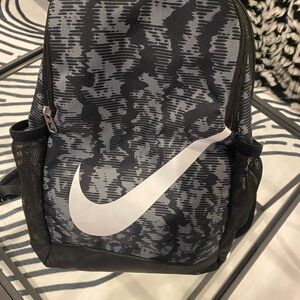 Big kids Girls/Boys Nike Camo Black and Gray Backpack
